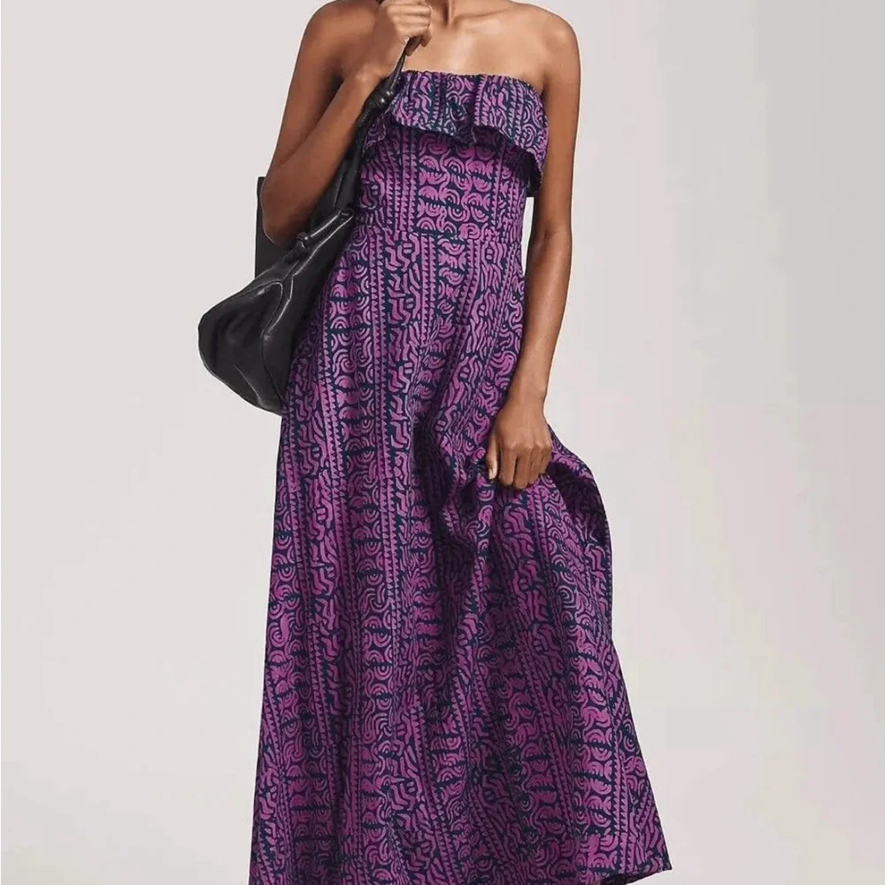 Anthropologie Kahindo Strapless Ruffled Maxi Dress $448 - Picture 6 of 9